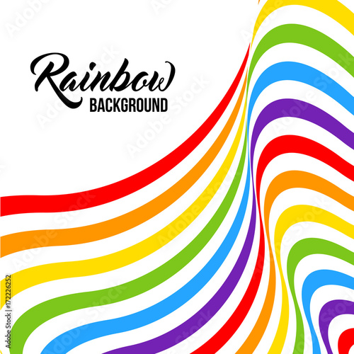 Rainbow background LGBT colors. Abstract geometric pattern. Vector illustration. Wavy LGBT flag. 