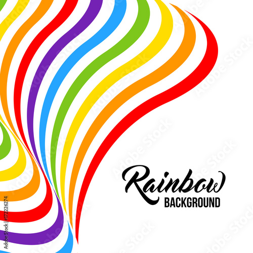Rainbow background LGBT colors. Abstract geometric pattern. Vector illustration. Wavy LGBT flag. 