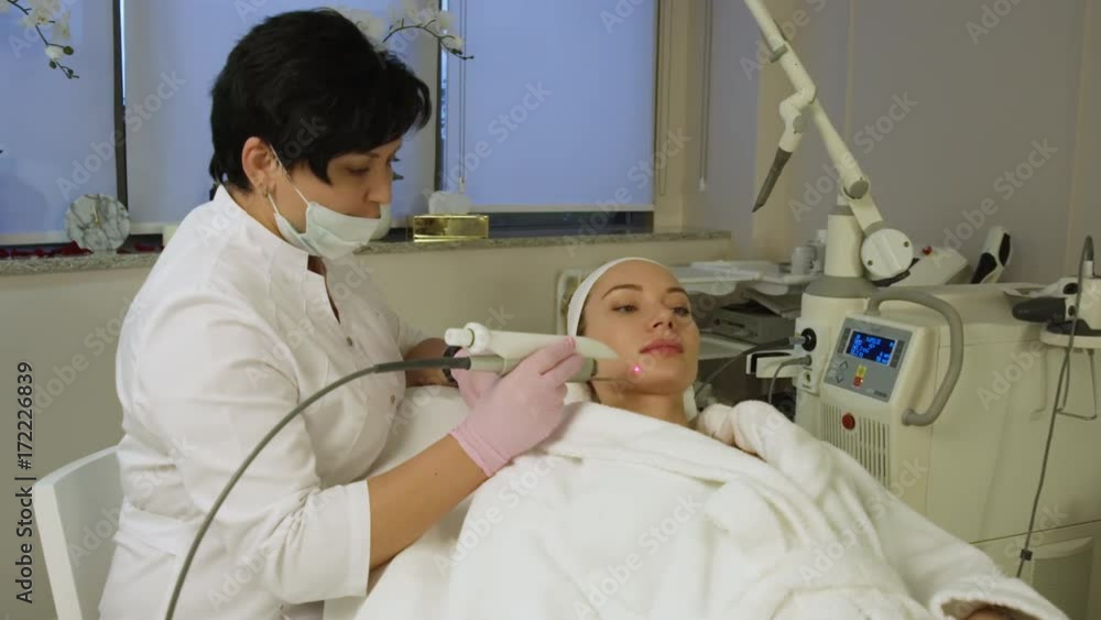 Modern equipment of the Spa. Treatment of skin with a laser Modern equipment of the Spa. Treatment of skin with a laser
