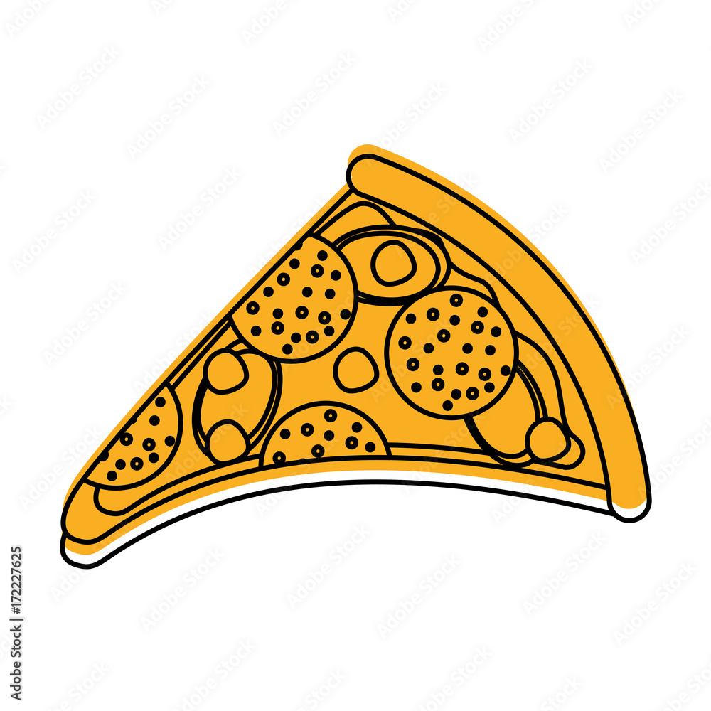 fast food pizza with cheese pepperoni tasty vector illustration fast food pizza with cheese pepperoni tasty vector illustration