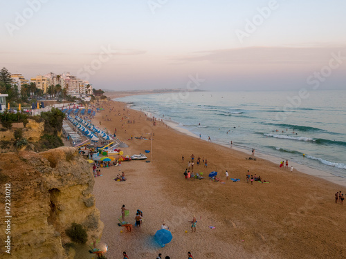 Armacao de Pera beach at the sunset - Portugal