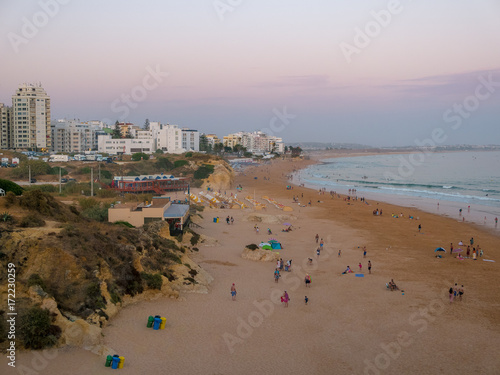 Armacao de Pera beach at the sunset - Portugal