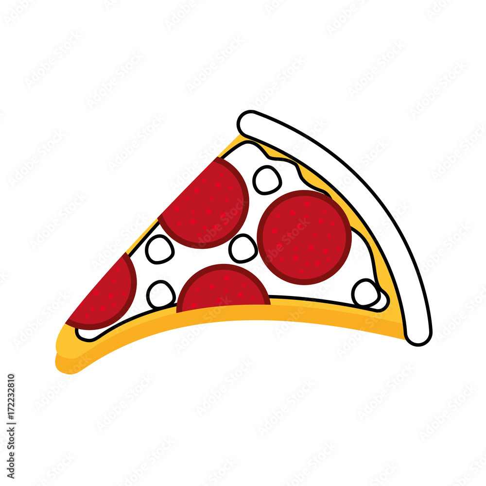 fast food pizza with cheese pepperoni tasty vector illustration fast food pizza with cheese pepperoni tasty vector illustration