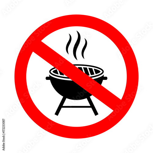 No grill vector sign