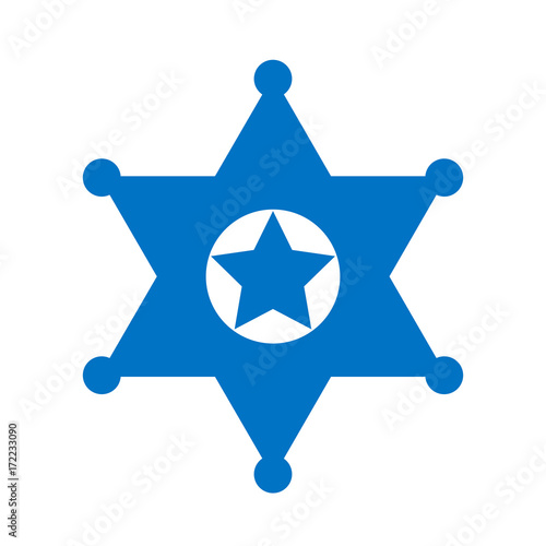 Sheriff badge star vector icon