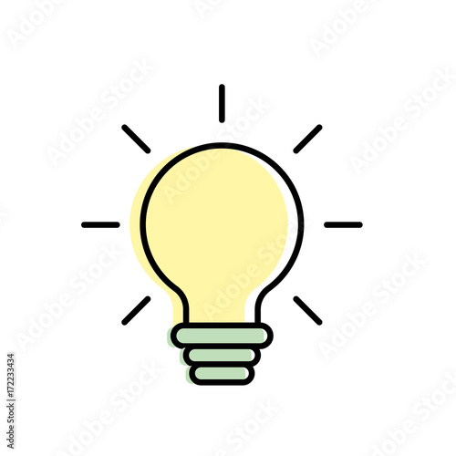 nice bulb idea to create and invent vector illustration