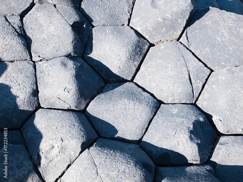 Giant's Causeway in County Antrim on the north coast of Northern Ireland