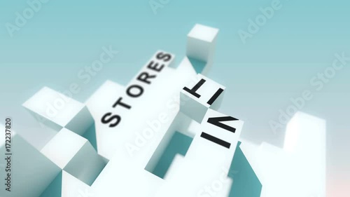 Free Delivery words animated with cubes