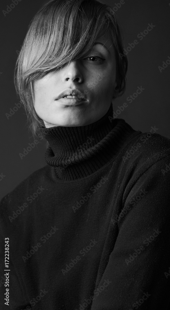 Studio expresive portraits of caucasian female Studio expresive portraits of caucasian female