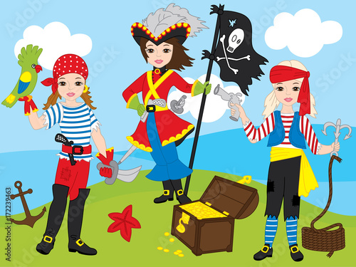 Vector Pirate Girls