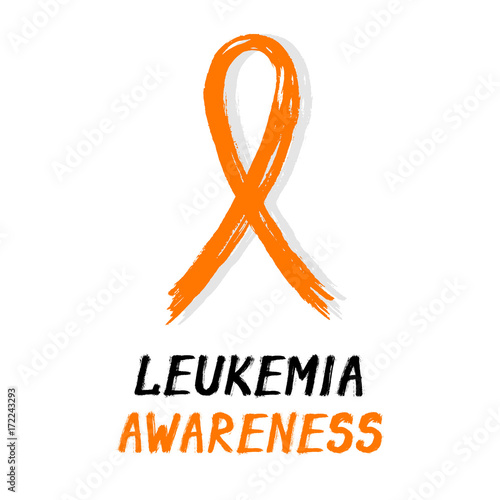 Symbolic ribbon - orange - Leukemia awareness