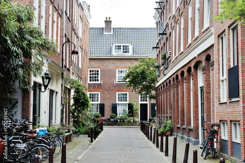 View of a street in Amsterdam  Holland