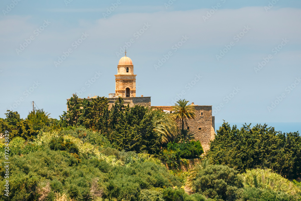 Church of Toplou Monastery. It is a Eastern Orthodox monastery in the northeastern part of Crete