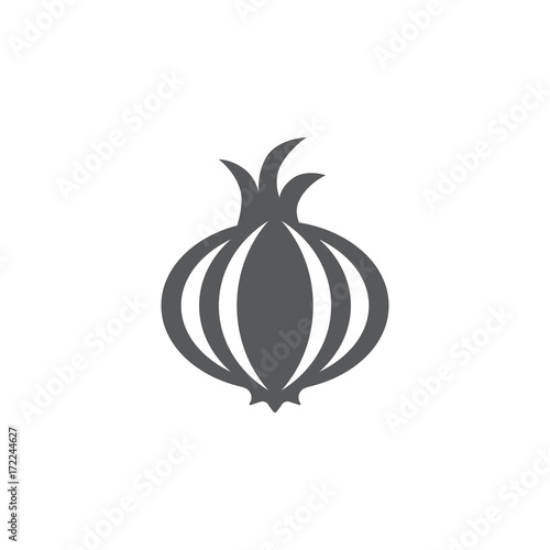 Garlic bulb allium sativum flat icon for food apps and websites