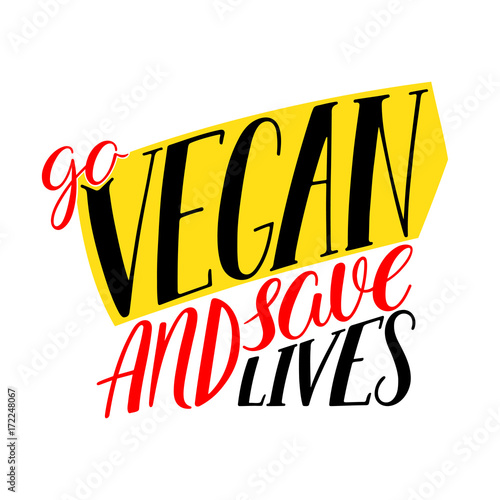 Go vegan calligraphy