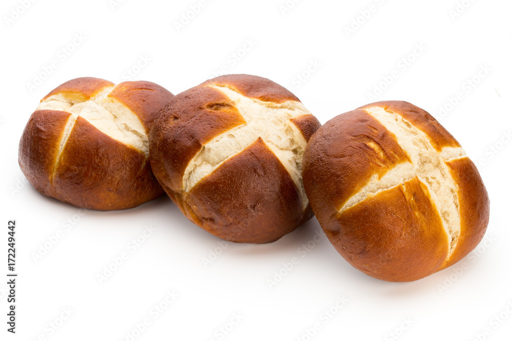 Freshly baked bread isolated on white background. Freshly baked bread isolated on white background.