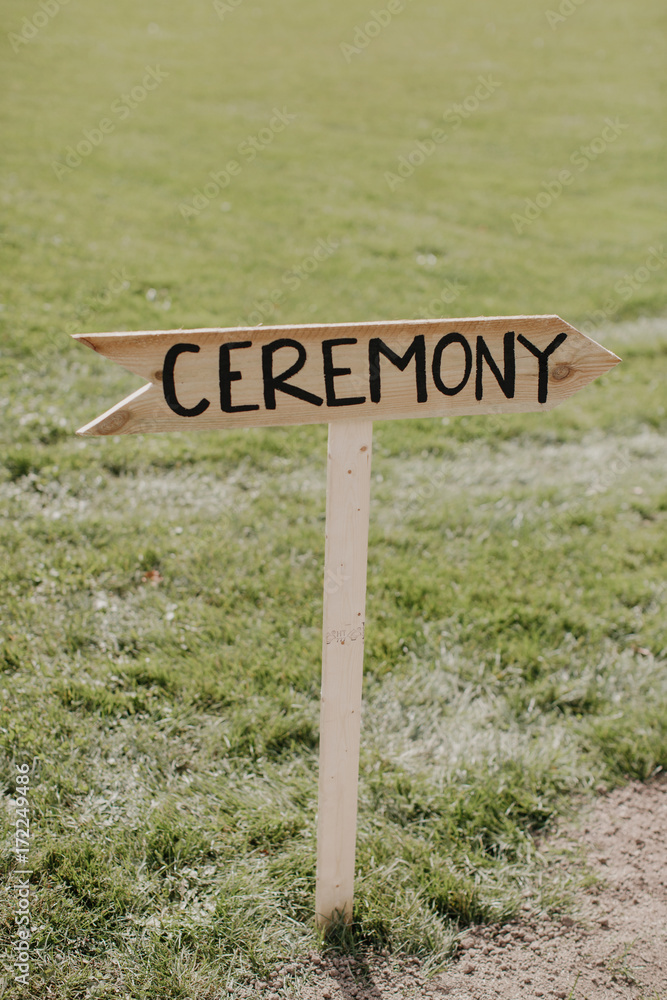 Wedding Ceremony Sign Wedding Ceremony Sign