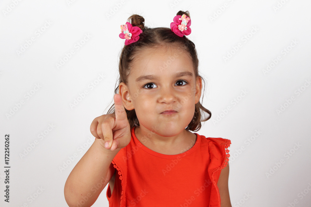 Little girl pointing out Little girl pointing out
