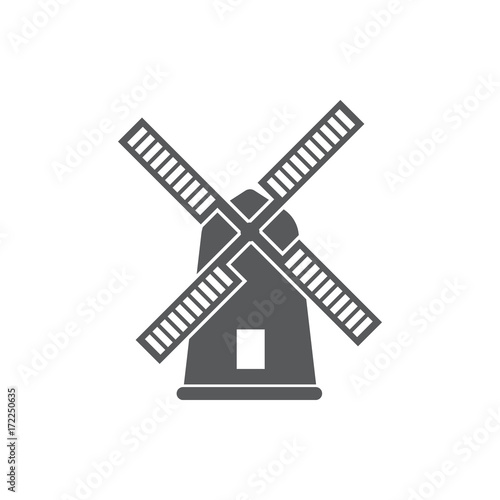 Mill icon vector