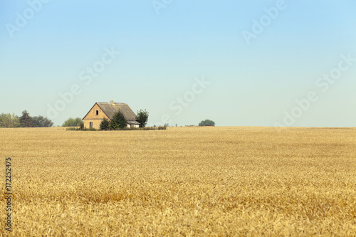 The house is in the field