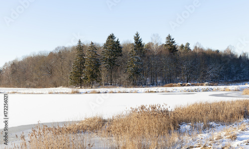 a frozen lake