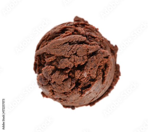 Scoop of  chocolate ice cream