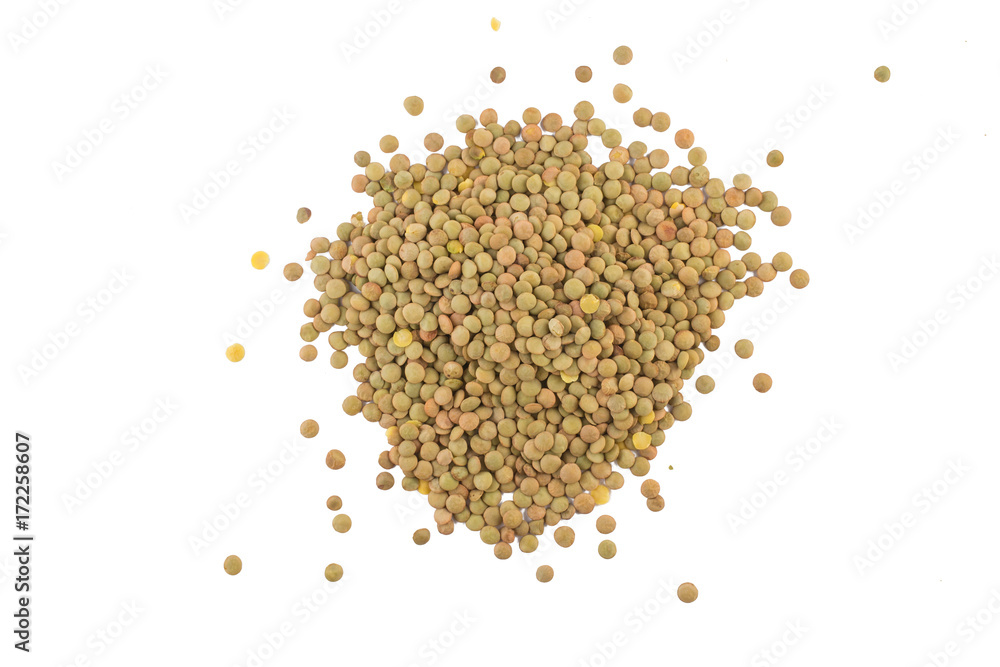 Heap of raw lentils Heap of raw lentils