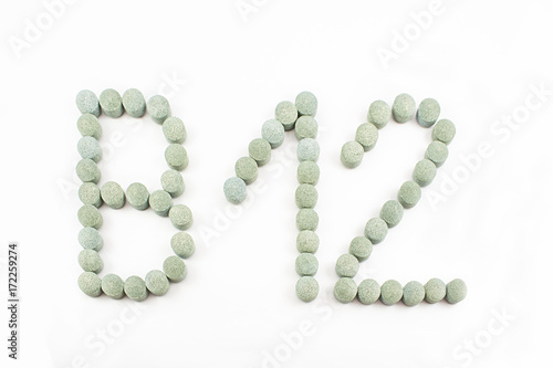B12 written with pills.