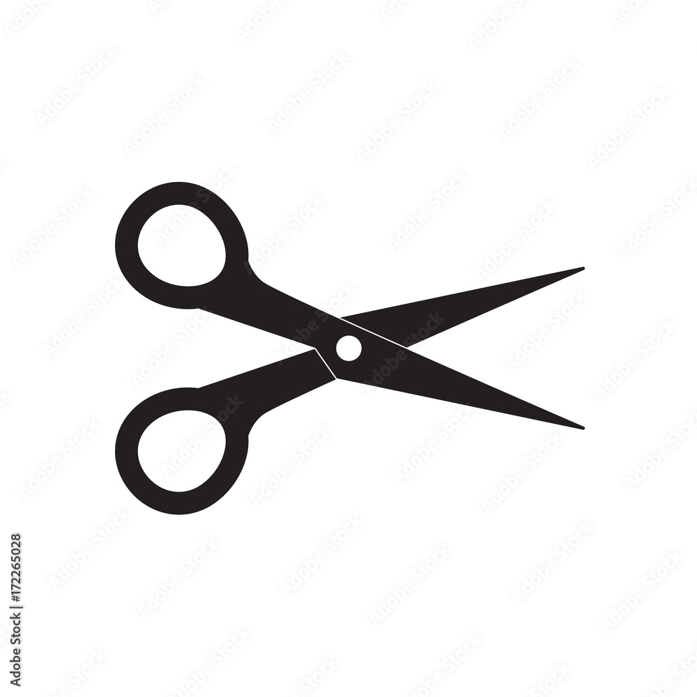 black scissors icon- vector illustration black scissors icon- vector illustration