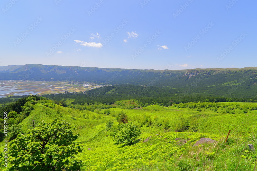 Fototapeta premium 阿蘇大観峰の風景