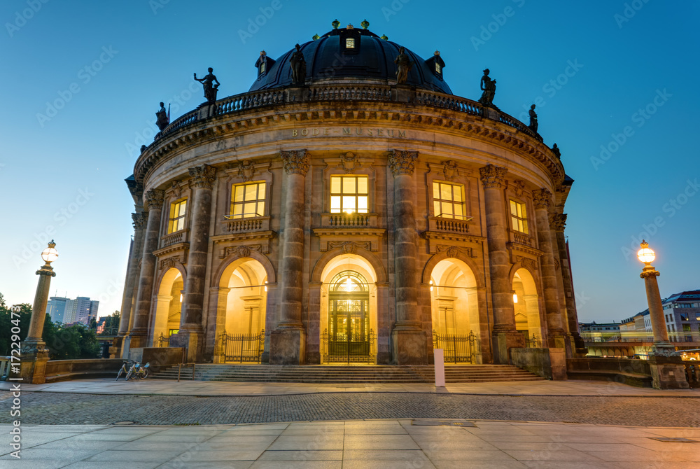 The Bode Museum at the Museum Island in Berlin at dawn