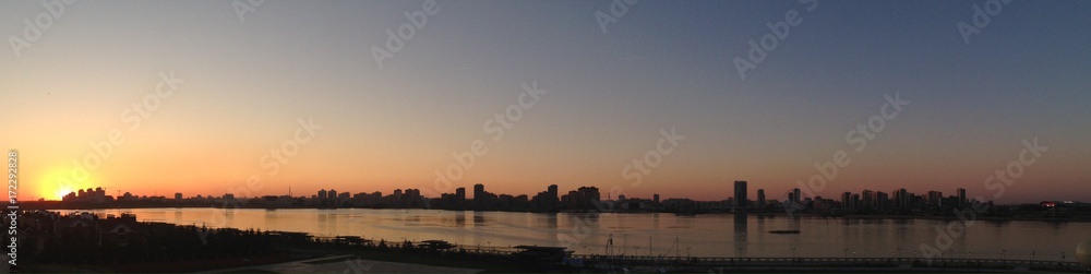Sunset in Kazan, Russia 