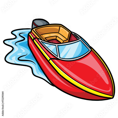 Motorboat Cartoon
Illustration of cute cartoon Motorboat.