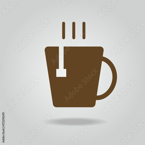 Hot tea cup Icon Vector.