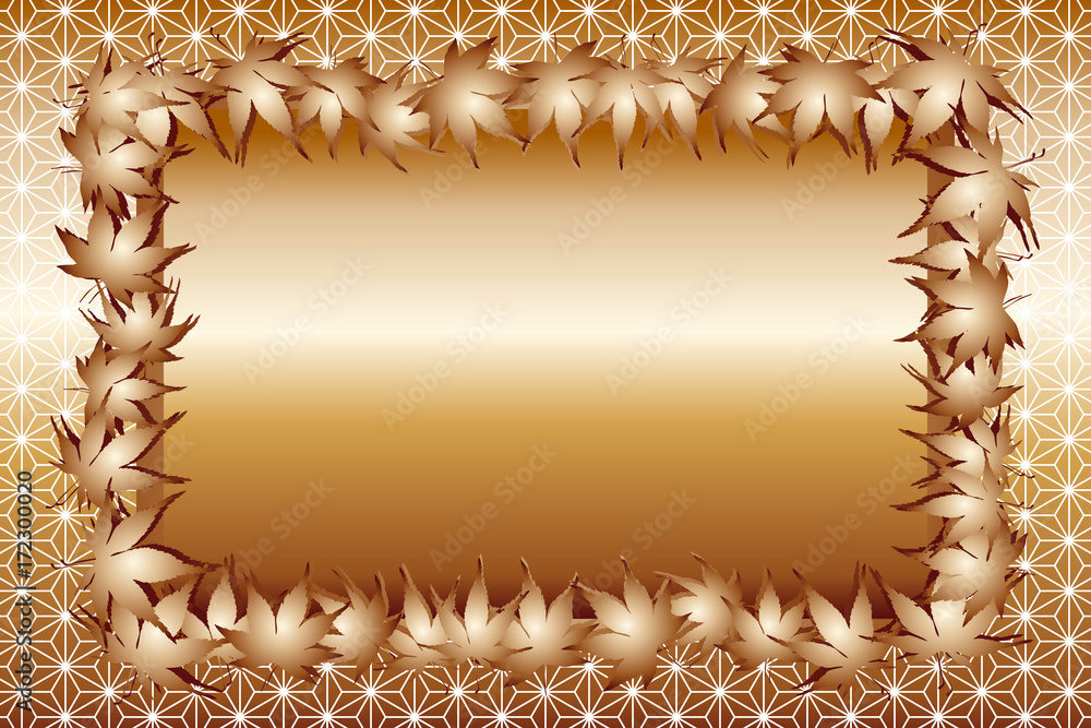 Background Wallpaper Vector Illustration Design Image Japan China Asia Free Size 背景 壁紙 ベクター イラスト 無料 無料素材 バックグラウンド フリー素材 和風素材 日本 背景素材 写真枠 フォトフレーム 日本 秋 紅葉 和風イメージ 模様 和柄