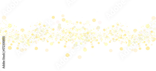 Schnee Konfetti Gold Hintergrund Band Banner Weiß 