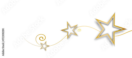 Stern Welle Wellen Band Banner Gold Weihnachten 