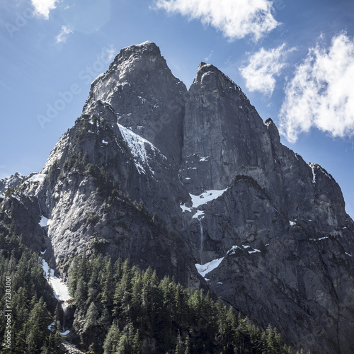 Mt Baring Peak on Sunny Summer Day in Washington State photo