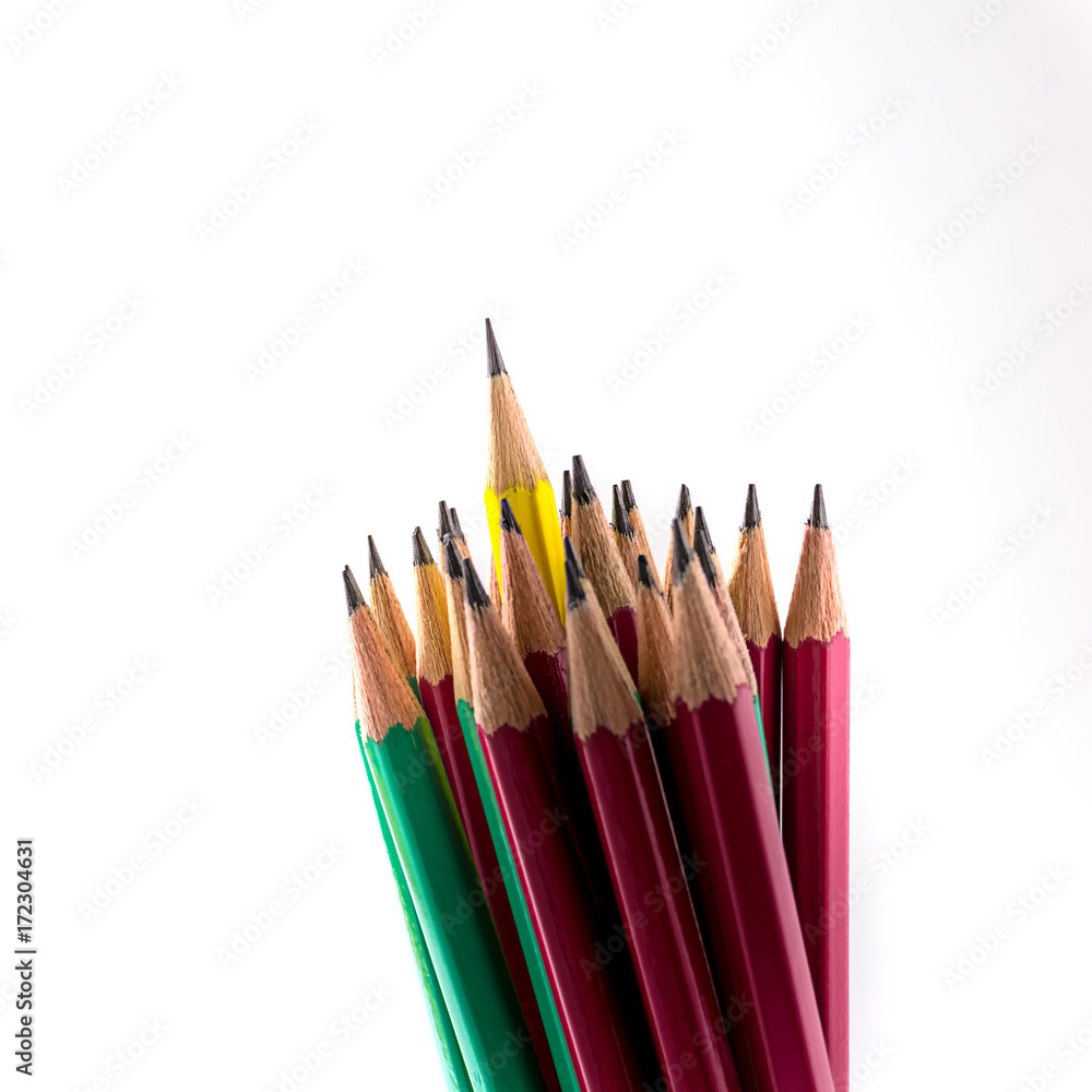 Sharp yellow pencil stand out of the group Sharp yellow pencil stand out of the group