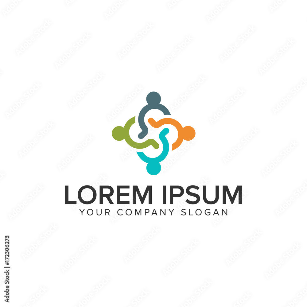 people Business and Consulting logo. teamwork logo design concept template people Business and Consulting logo. teamwork logo design concept template