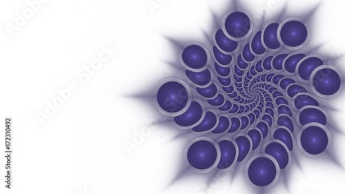 The fractal pattern on white