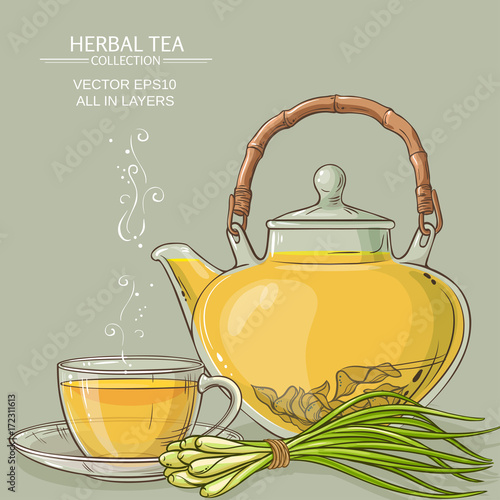 lemongrass tea illustration