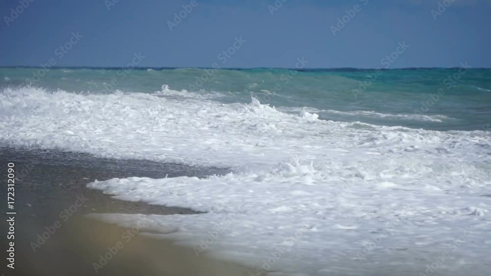 Sea surface shot with static cam, beautiful waves, seamless loop, high definition. Original sound. Sea surface shot with static cam, beautiful waves, seamless loop, high definition. Original sound.