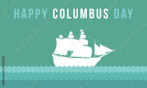 Happy Columbus card style background