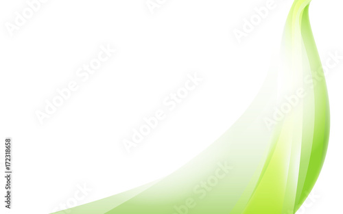 Green wave vector design white Background
