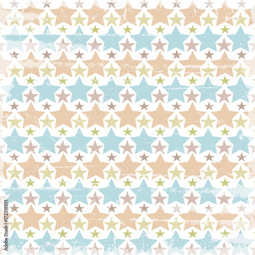 Vintage Stars Pattern Background