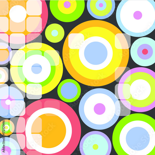 Colorful Circles Vector Background #172320446