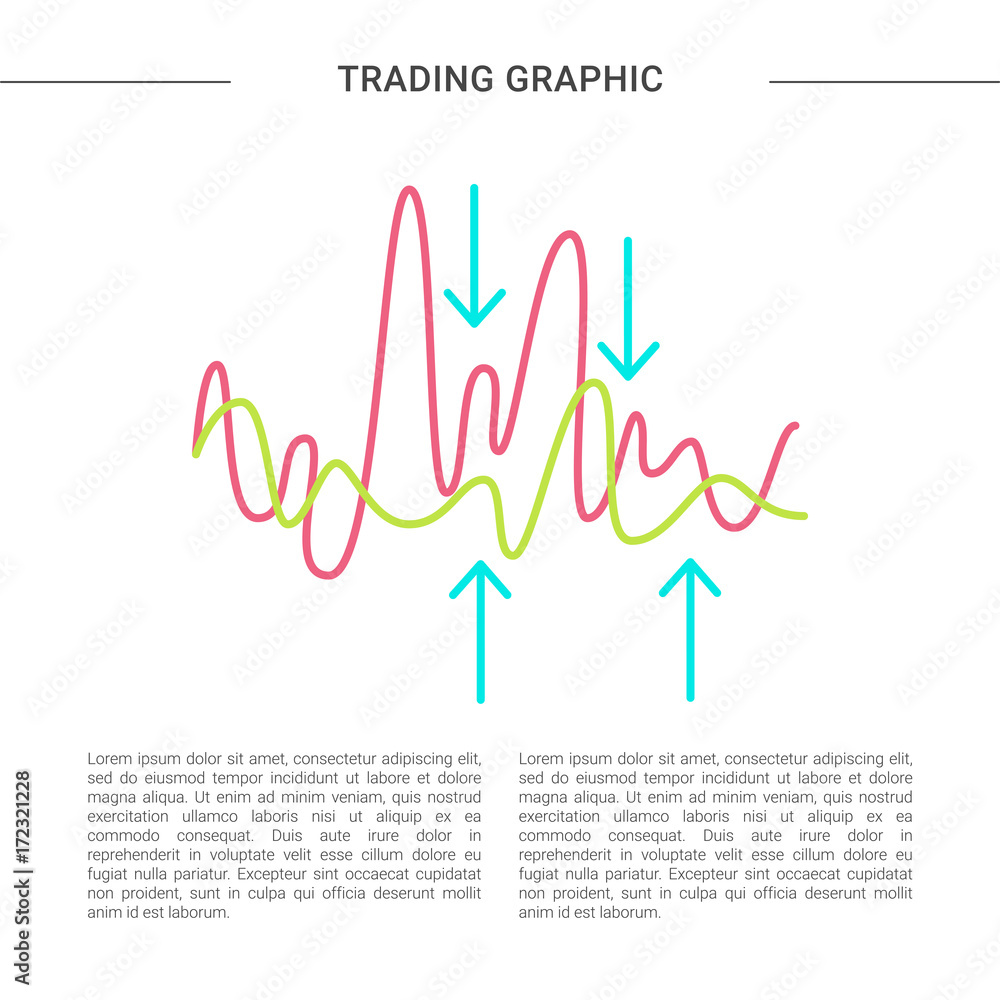 Trading graphic concept.