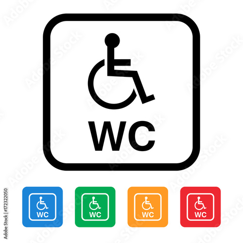 wc disabled wheelchair icon