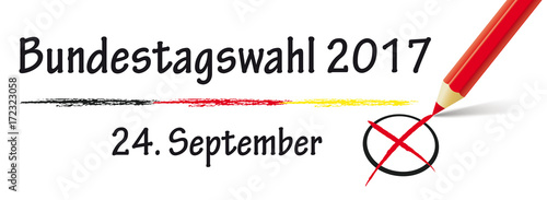 Bundestagswahl 2017 Roter Stift 